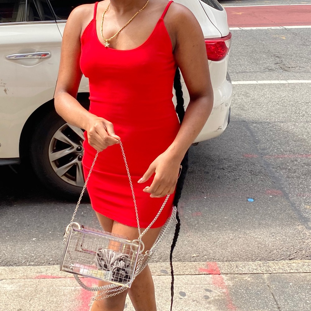Red mini dress - Picture 2 of 3